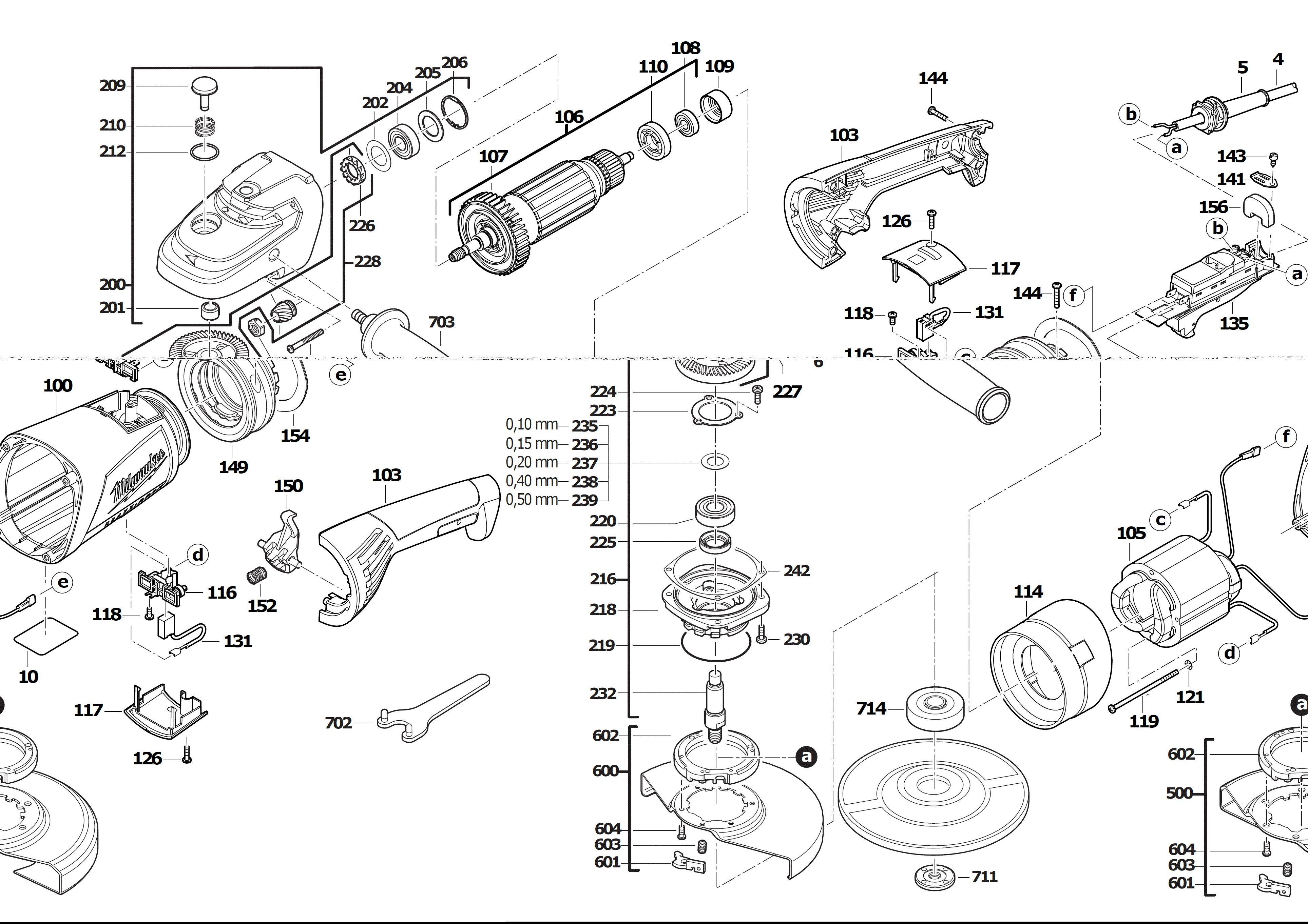 Vue éclatée Milwaukee AGV24-230GE_DMS 4000476898#01