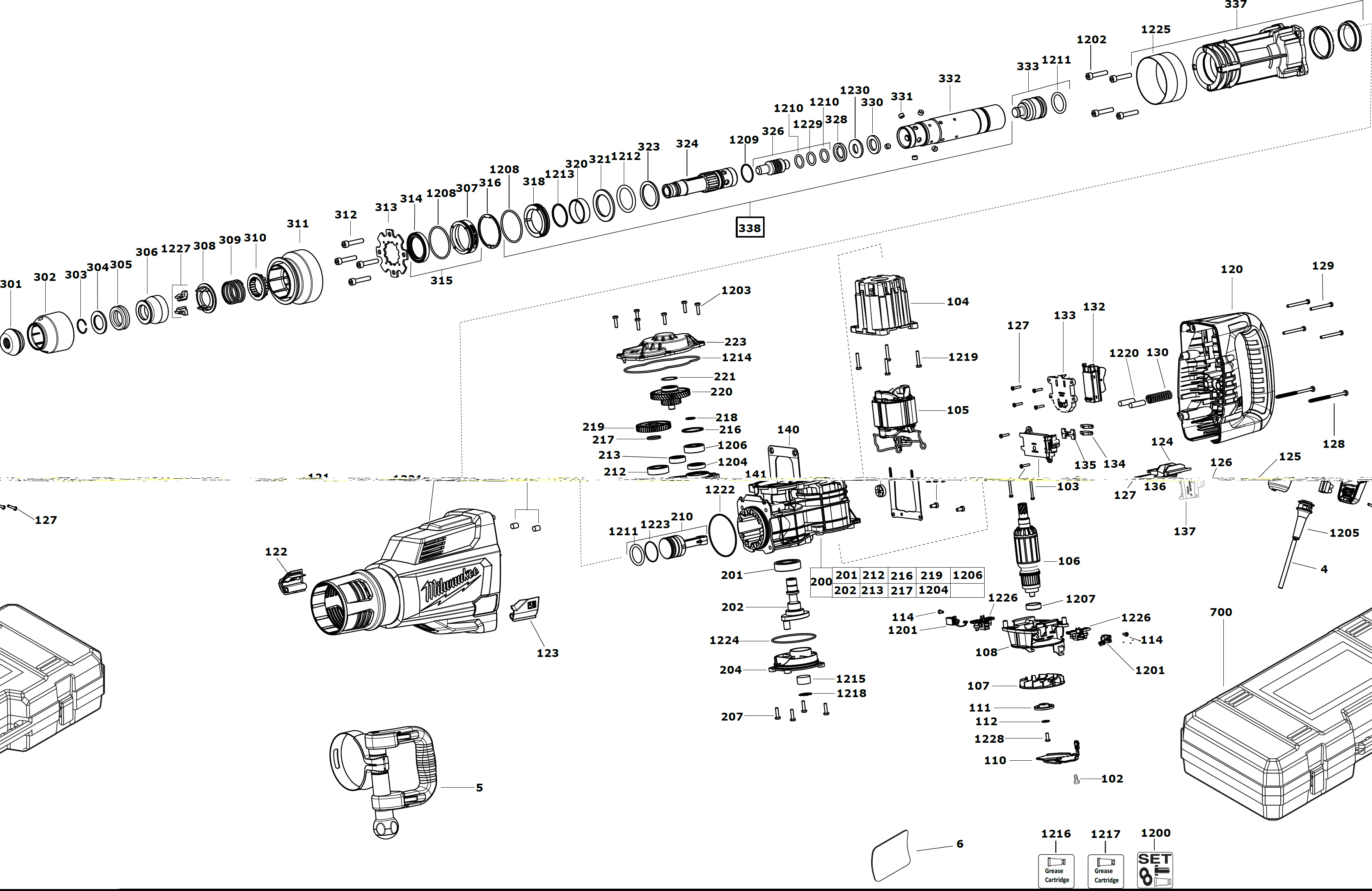 Vue éclatée Milwaukee K1000S_GB1 4000463086#01