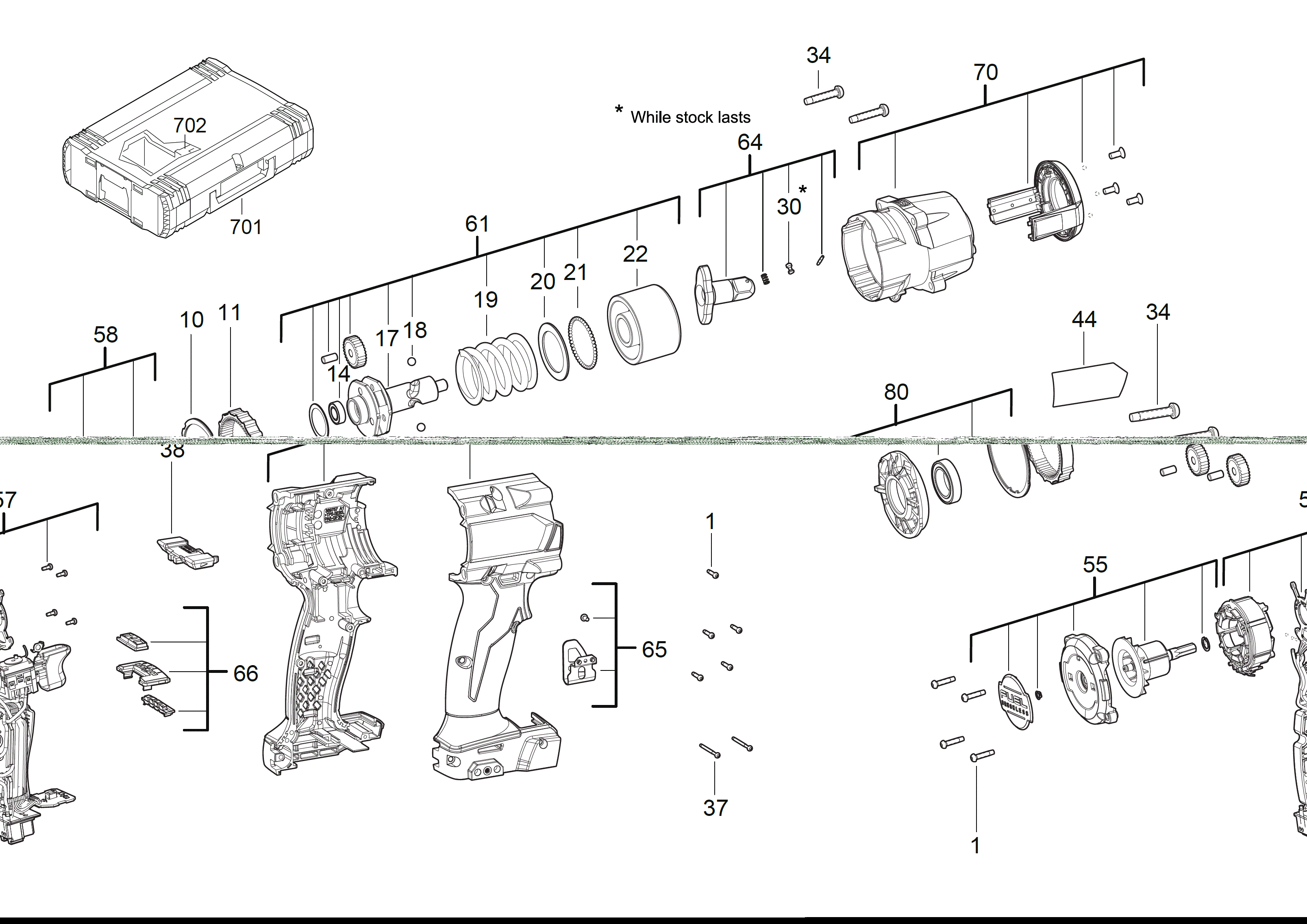 Vue éclatée Milwaukee M18FMTIW2P12-502X 4000477719#01