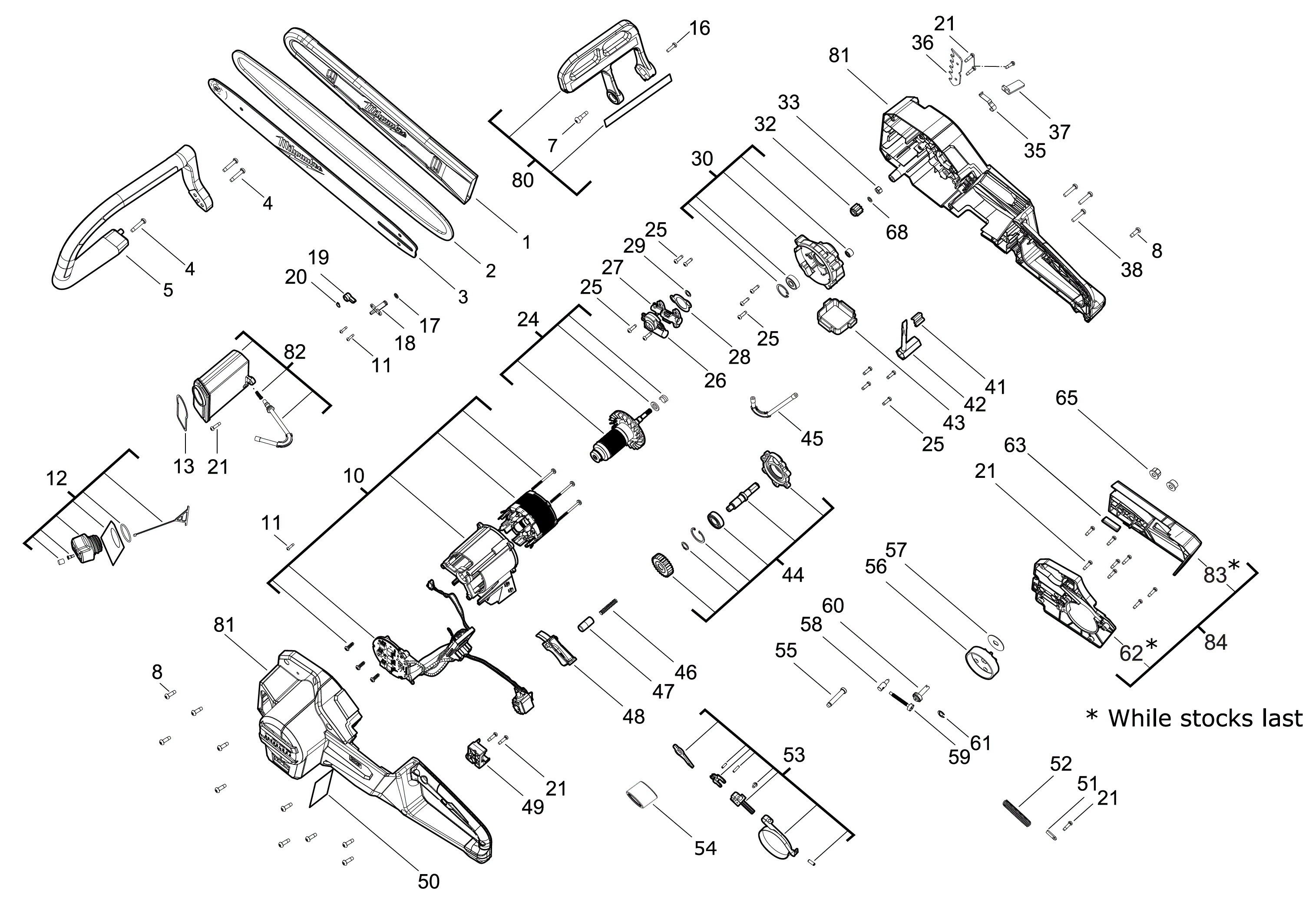 Vue éclatée Milwaukee M18FCHS35-121 4000491102#01