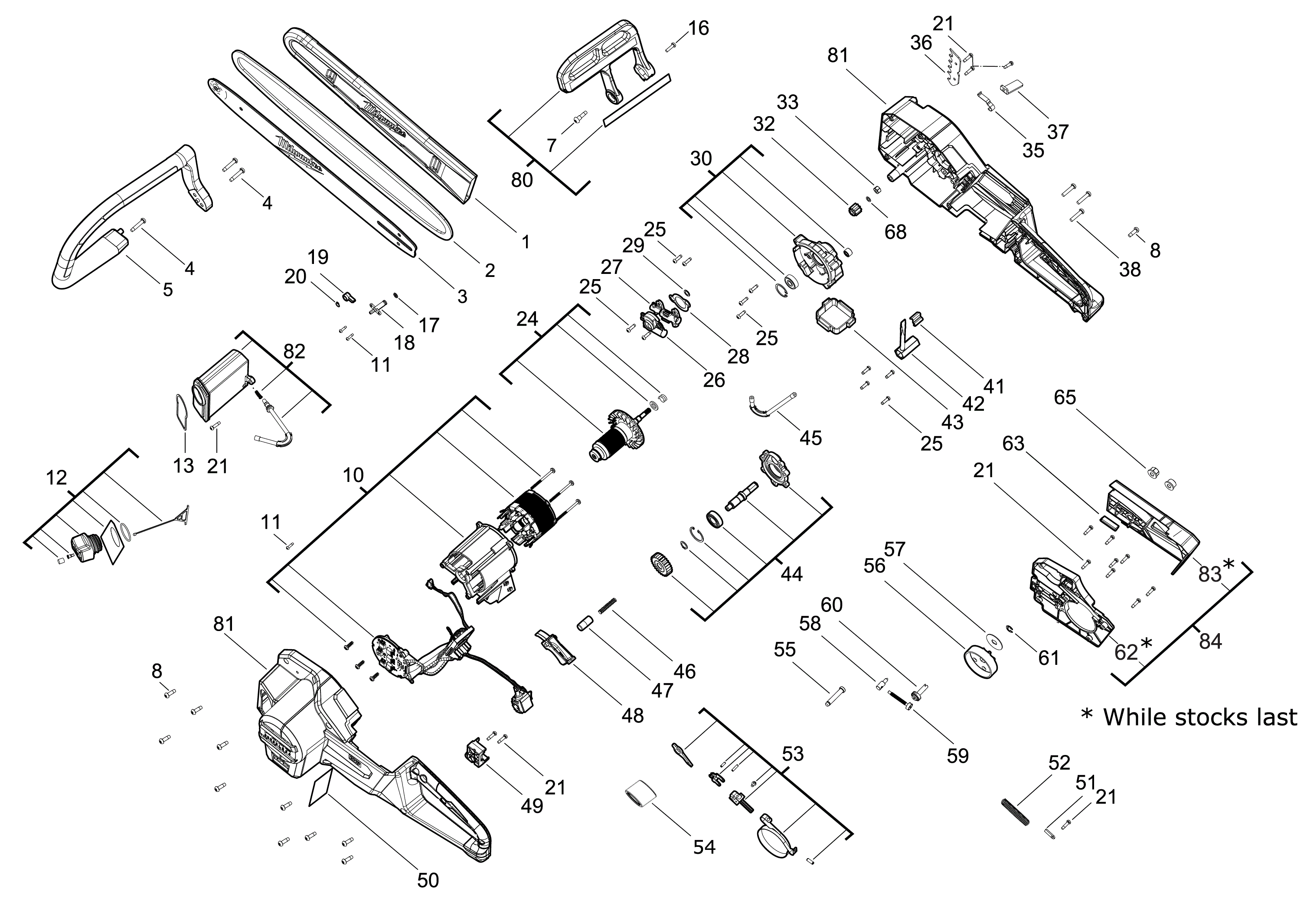 Vue éclatée Milwaukee M18FPP2OP2-802 4000467837#01