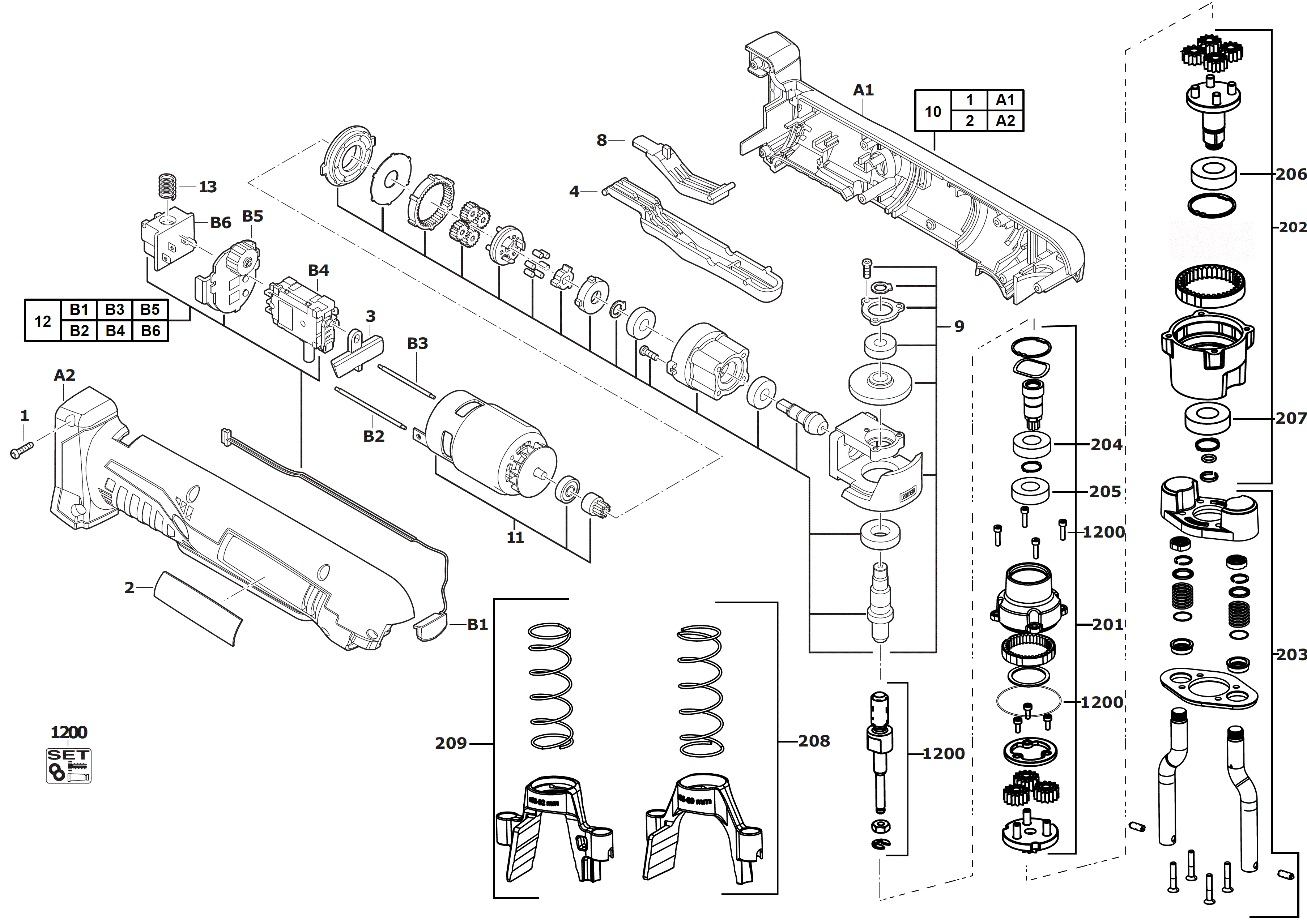 Vue éclatée Milwaukee M18BSBT-202X 4000487290#01
