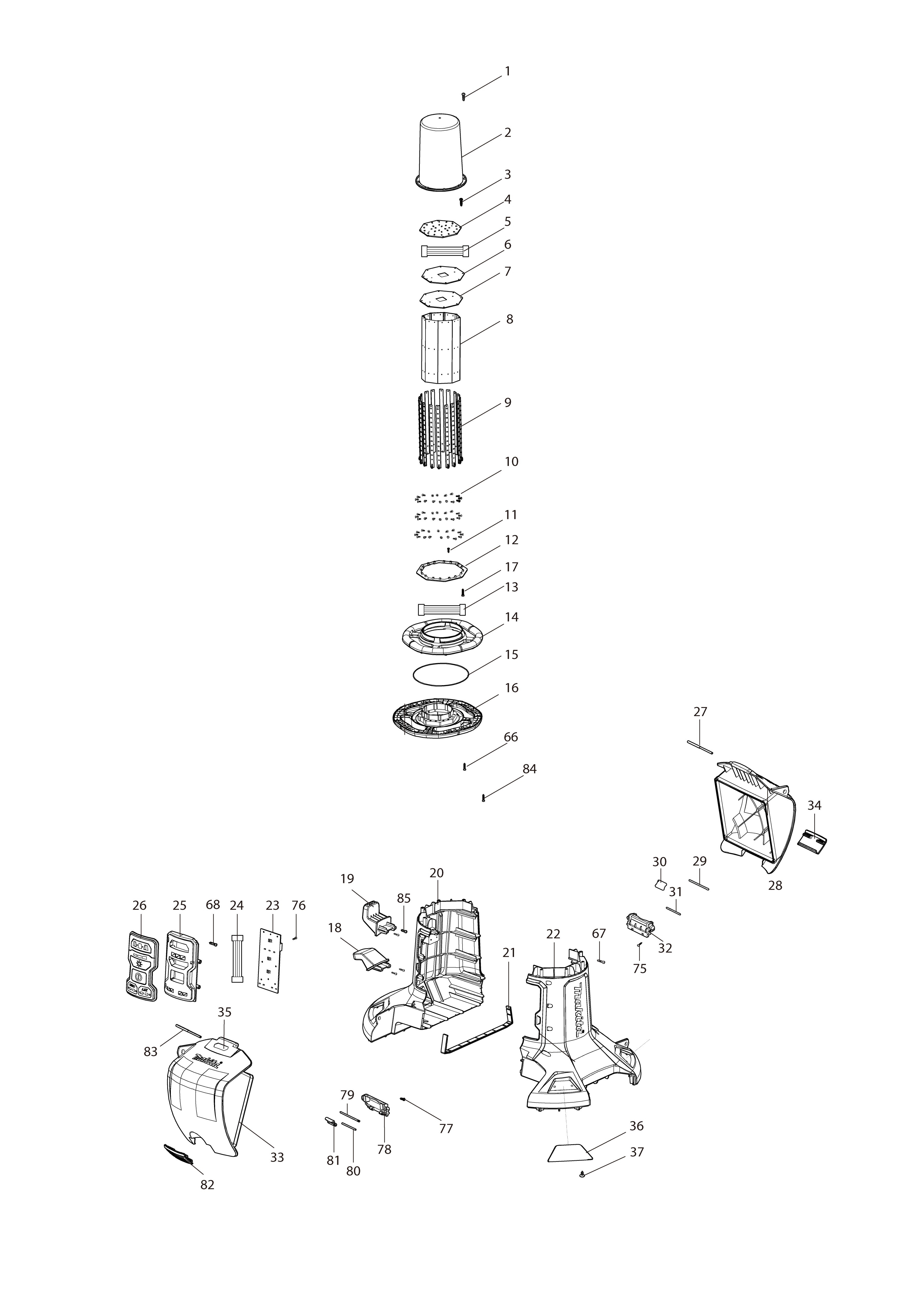 Vue éclatée Makita ML010G#01