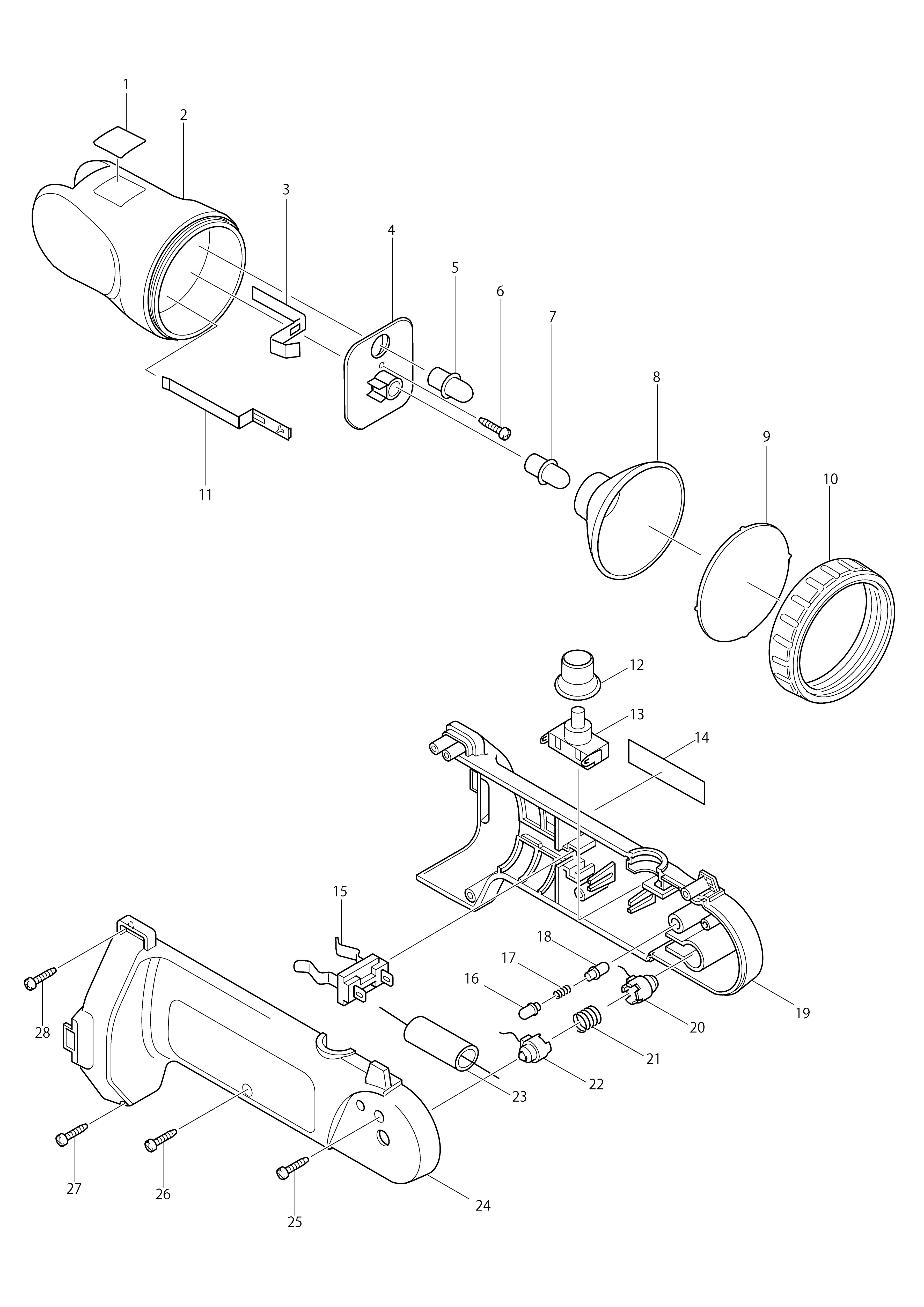 Vue éclatée Makita ML140#01