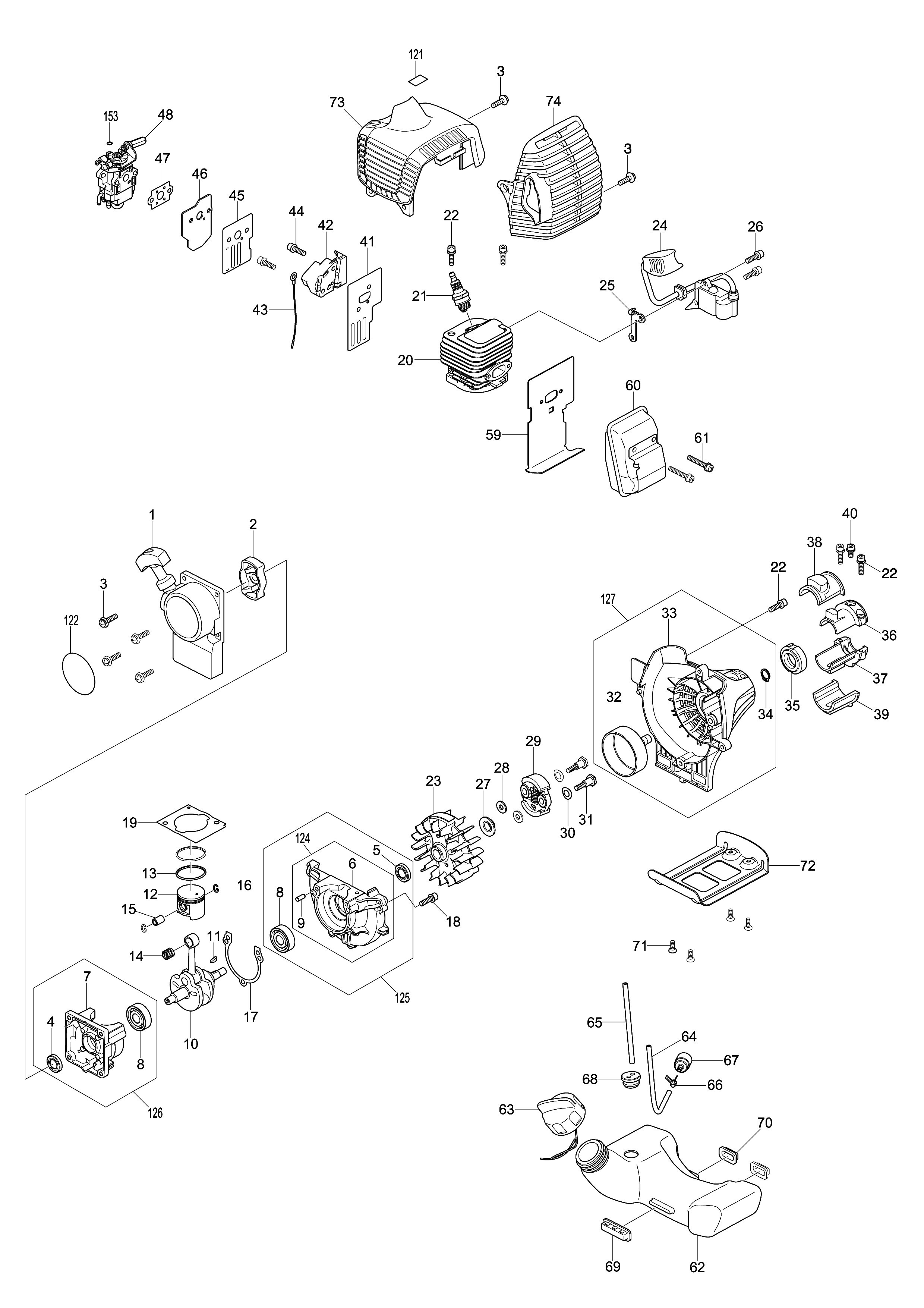 Vue éclatée Makita MS27U#01