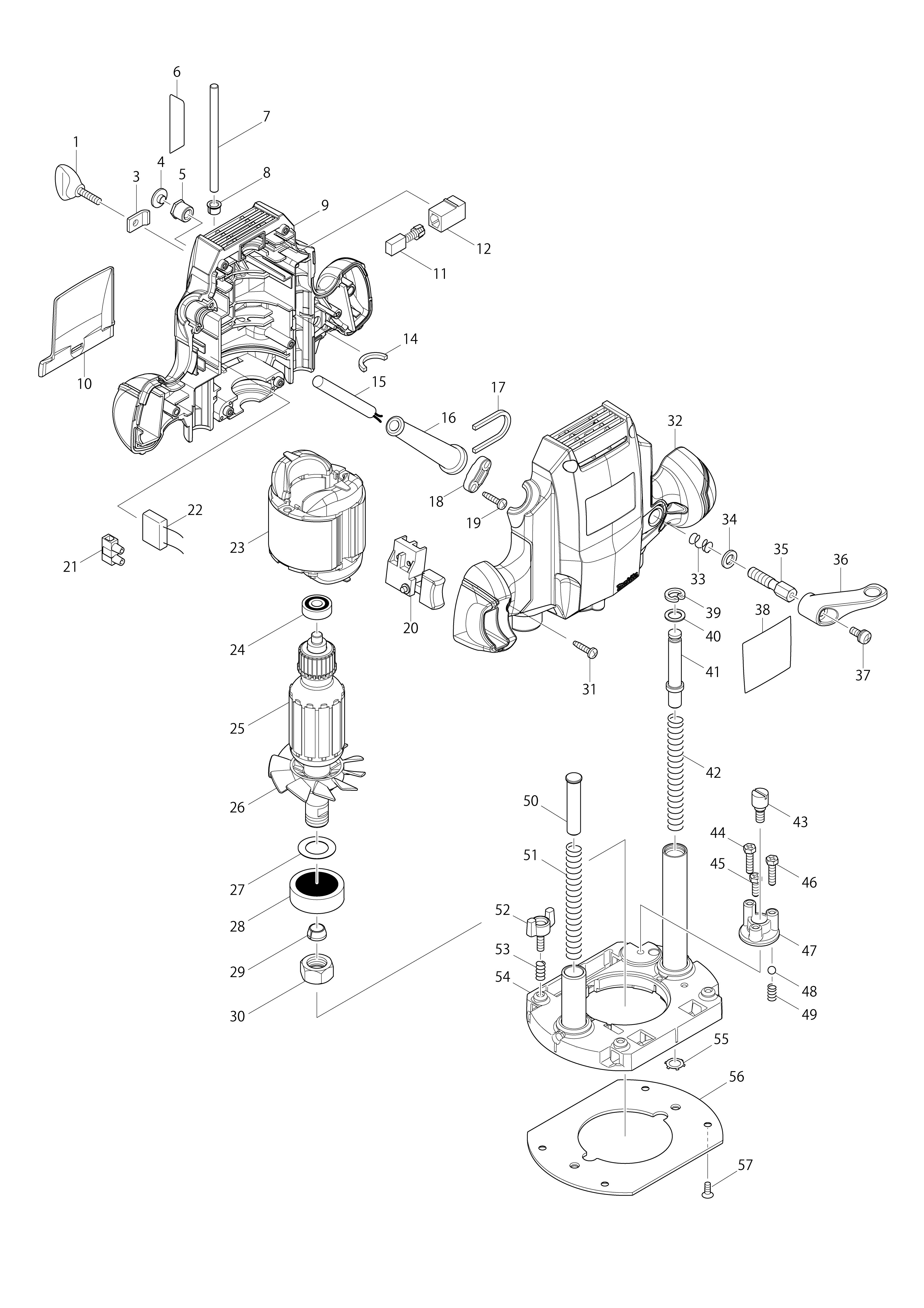 Vue éclatée Makita MT361#01