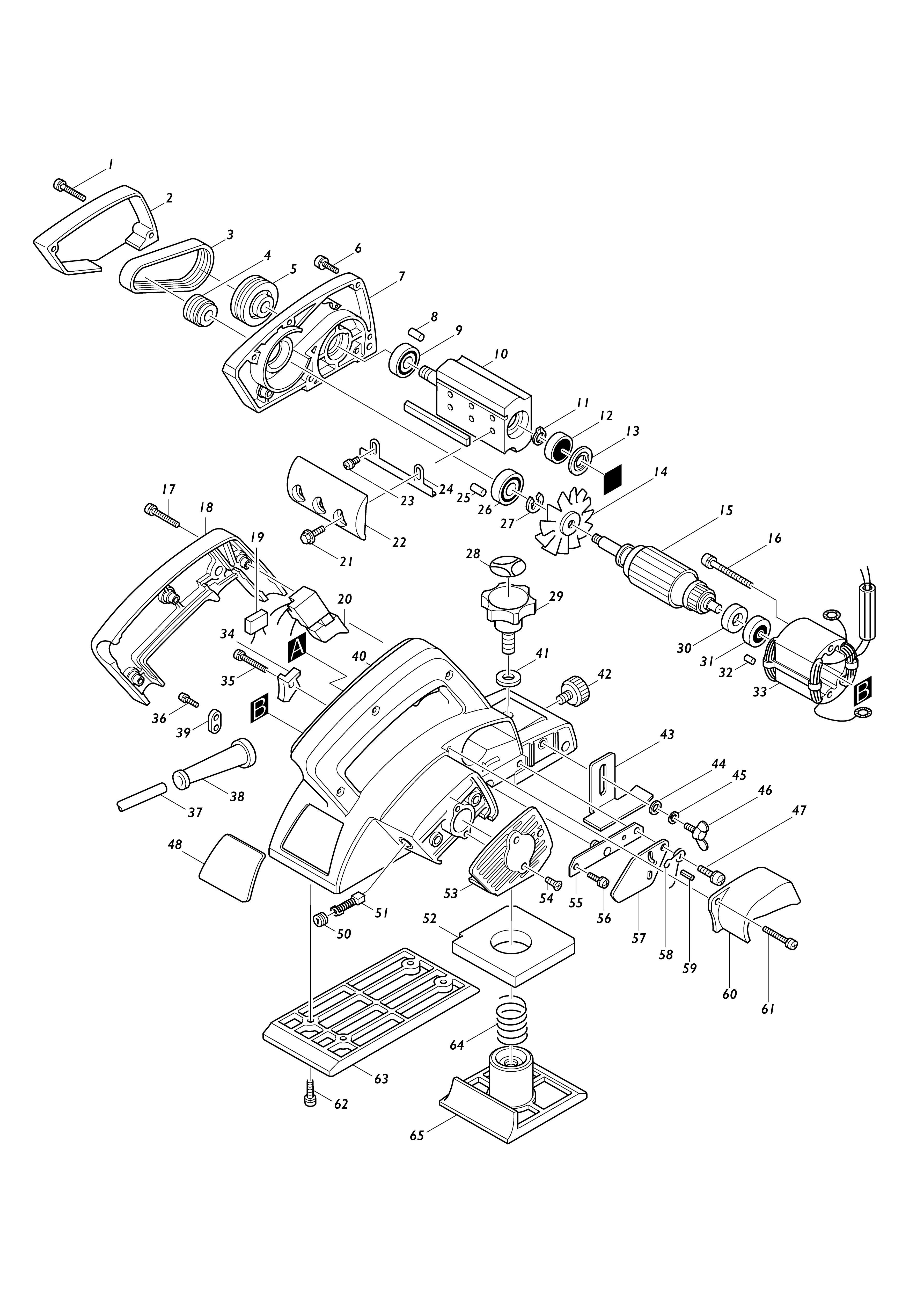 Vue éclatée Makita N1923B#01