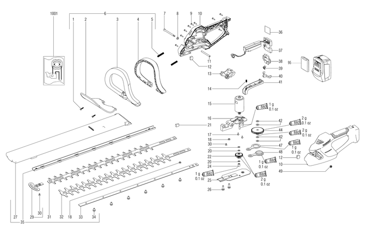 Vue éclatée METABO 00467000#01