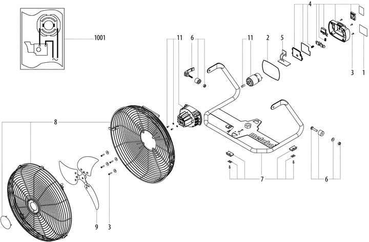 Vue éclatée METABO 06176000#01