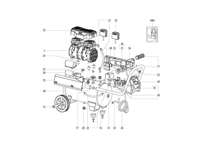 Vue éclatée METABO 01594180#01