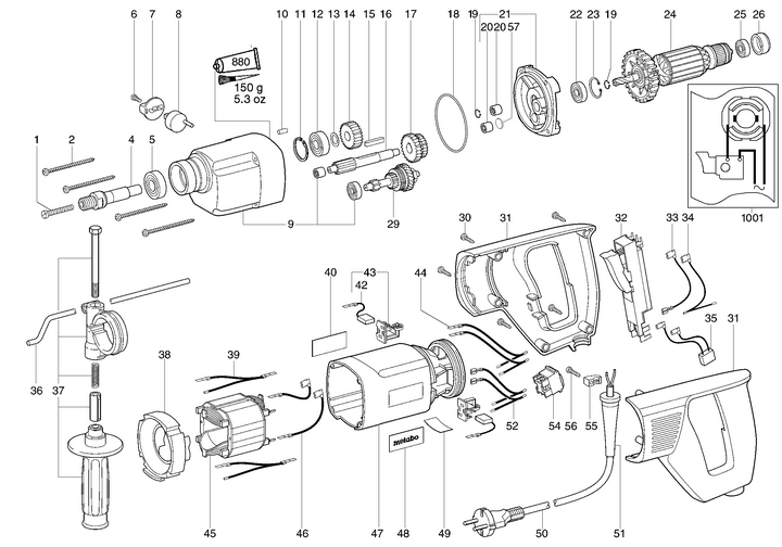 Vue éclatée METABO 00806181#01
