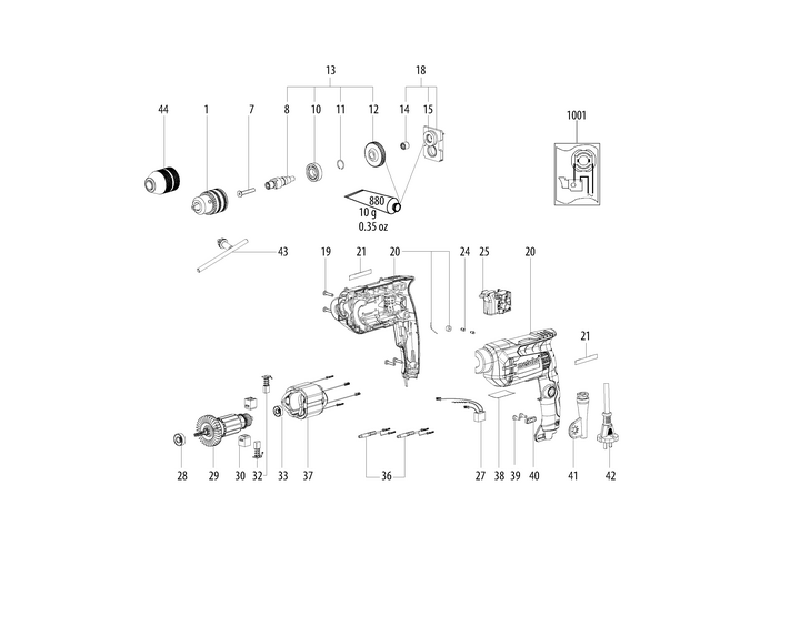 Vue éclatée METABO 00741000#01