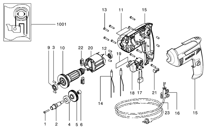 Vue éclatée METABO 00132000#01