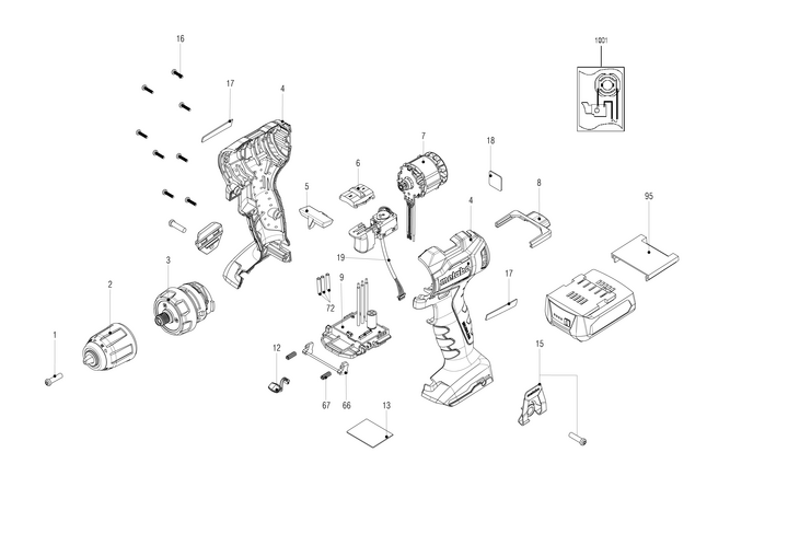 Vue éclatée METABO 18147310#01