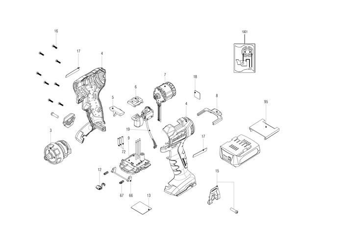 Vue éclatée METABO 18150310#01