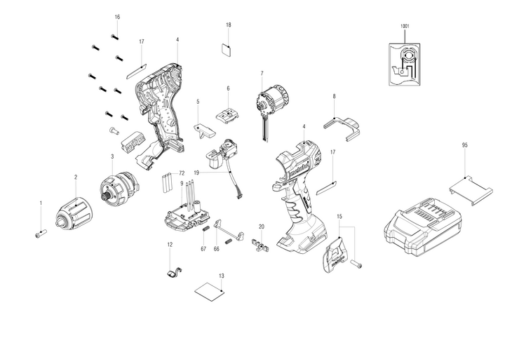 Vue éclatée METABO 02326000#01