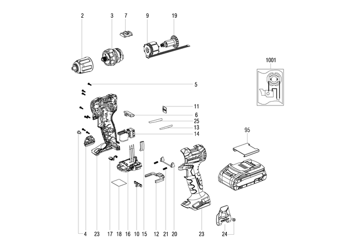 Vue éclatée METABO 13156000#01