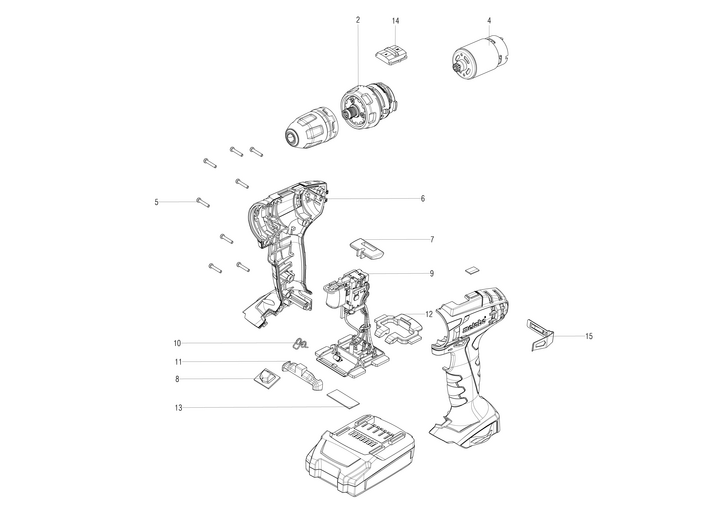Vue éclatée METABO 02217310#01