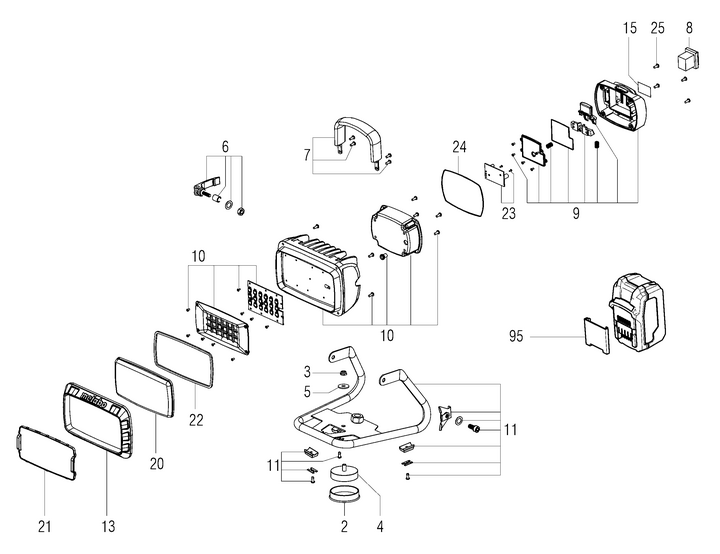 Vue éclatée METABO 02111001#01