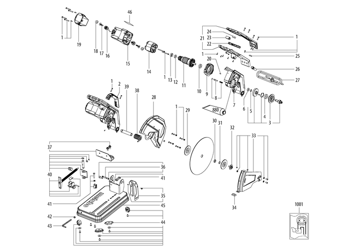 Vue éclatée METABO 01786000#01