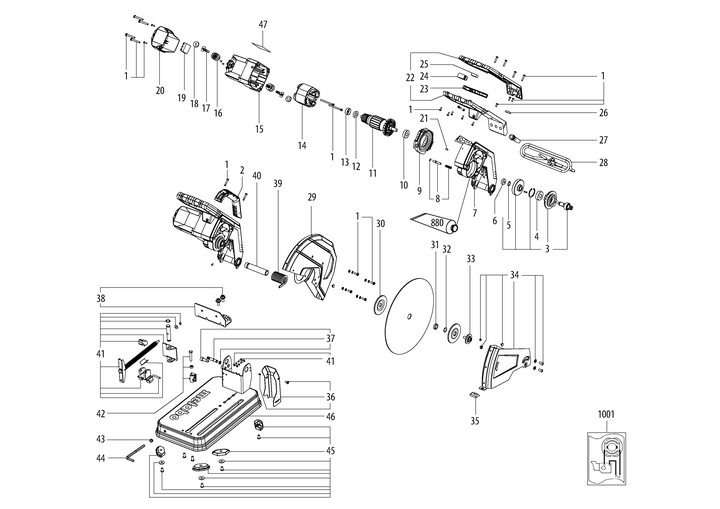Vue éclatée METABO 01787000#01