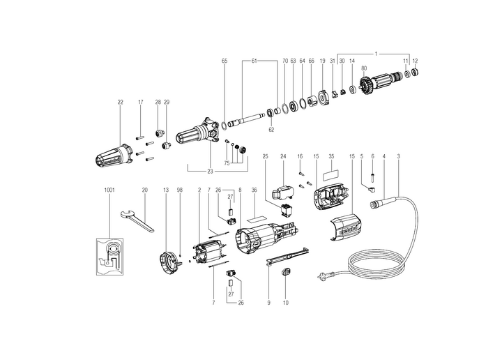 Vue éclatée METABO 00616180#01