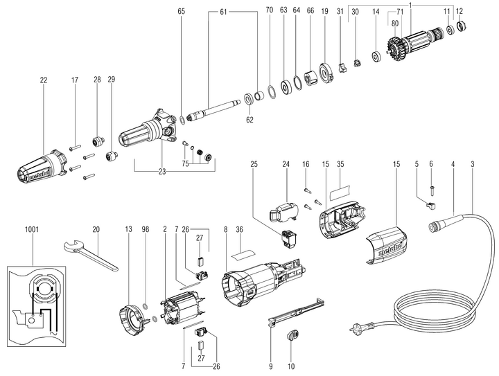 Vue éclatée METABO 21042000#01