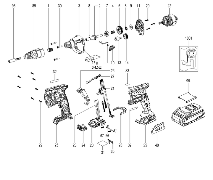 Vue éclatée METABO 20062000#01