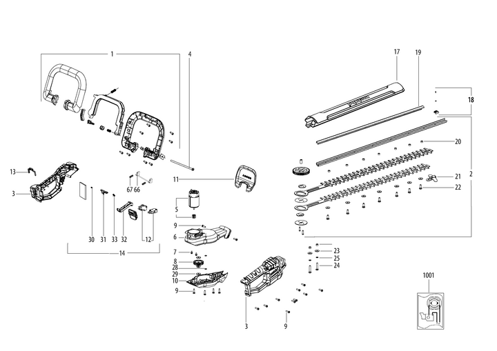 Vue éclatée METABO 01718000#01