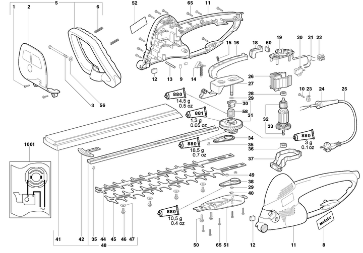 Vue éclatée METABO 20016000#01