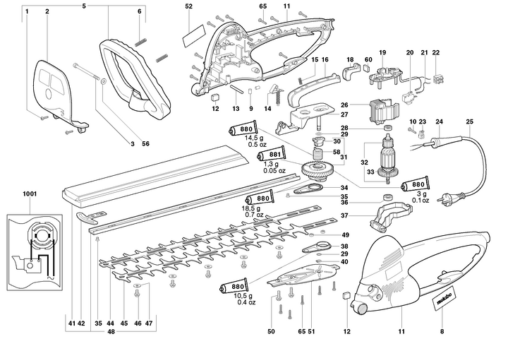 Vue éclatée METABO 20017000#01