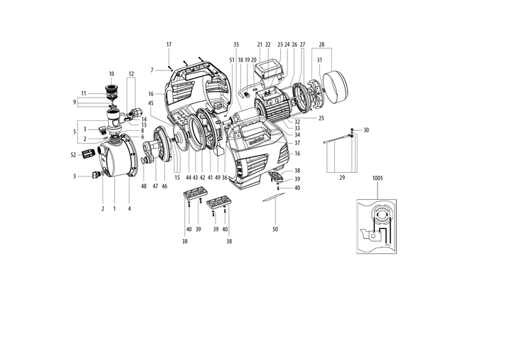 Vue éclatée METABO 00978000#01