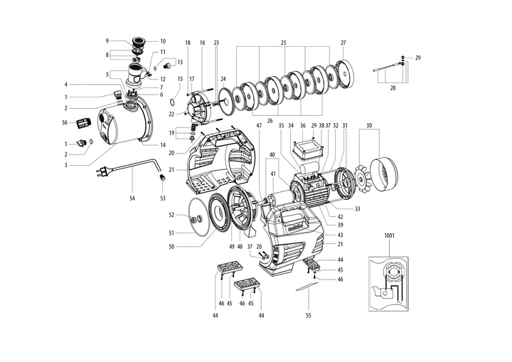 Vue éclatée METABO 00980000#01