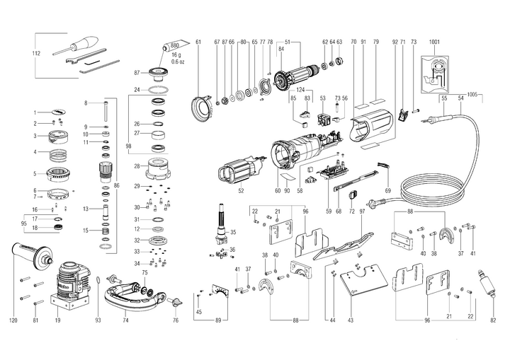 Vue éclatée METABO 01752002#01