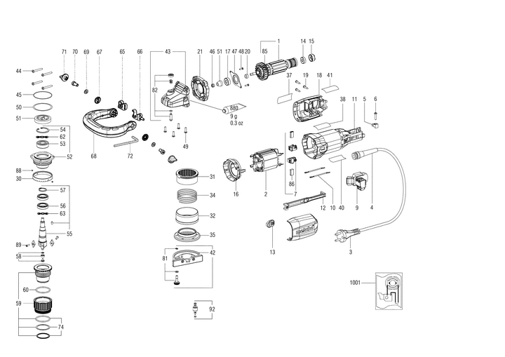 Vue éclatée METABO 01751002#01