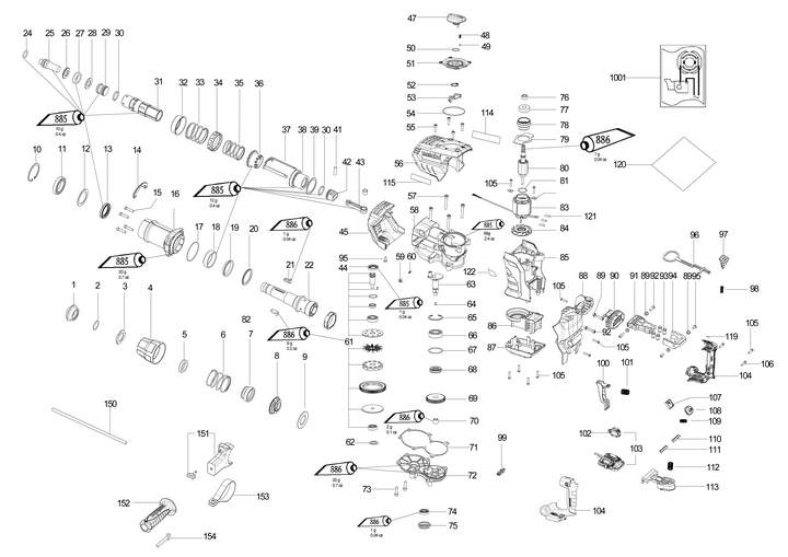 Vue éclatée METABO 00752000#01