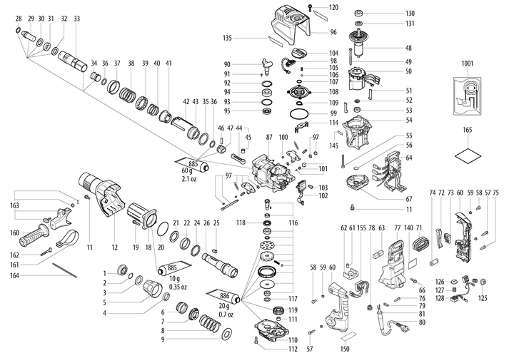 Vue éclatée METABO 00765180#01