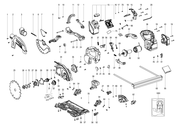 Vue éclatée METABO 11866000#01