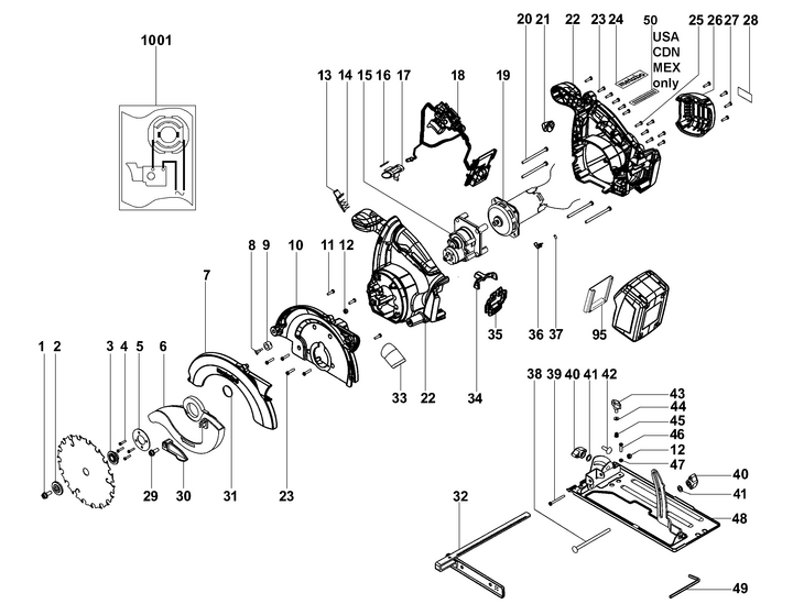 Vue éclatée METABO 02268000#01