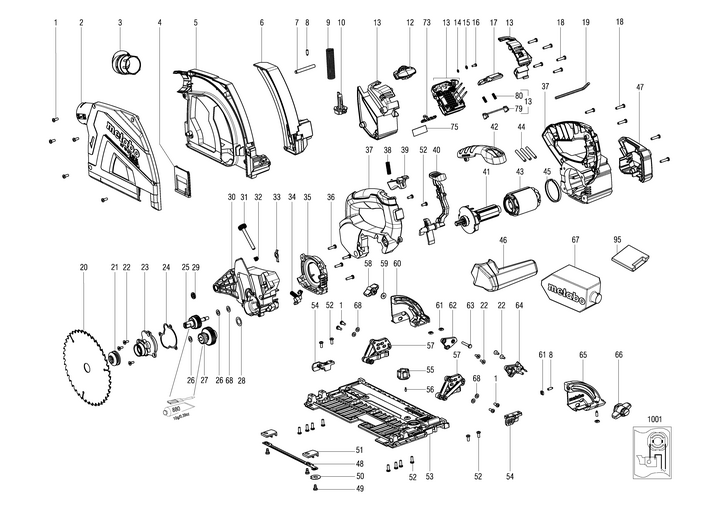 Vue éclatée METABO 01866000#01