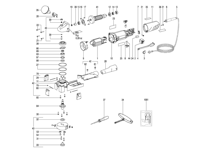 Vue éclatée METABO 00724001#01