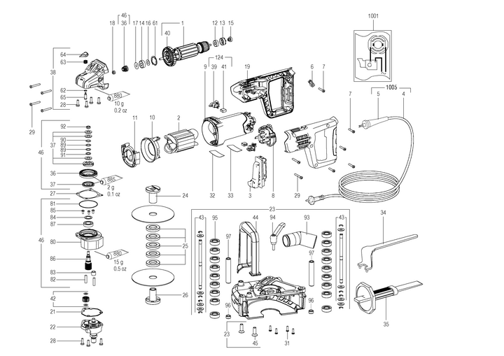 Vue éclatée METABO 04040180#01