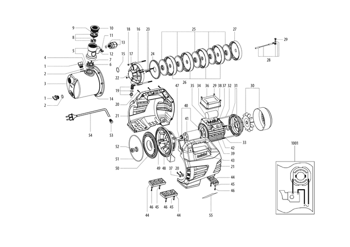 Vue éclatée METABO 00966180#01