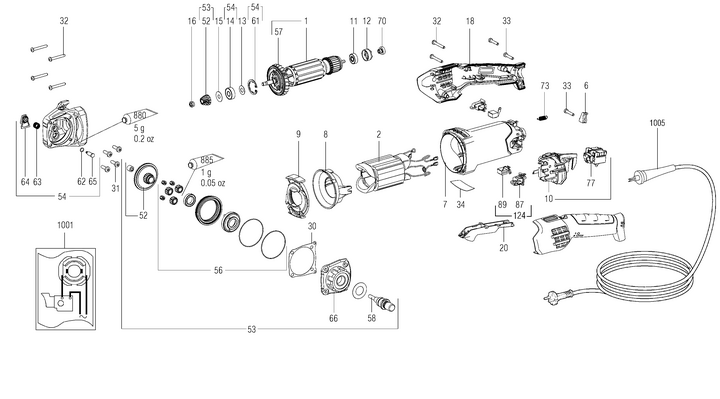 Vue éclatée METABO 21073000#01