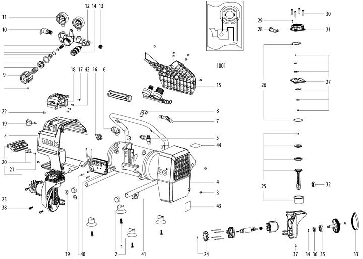 Vue éclatée METABO 01521000#01