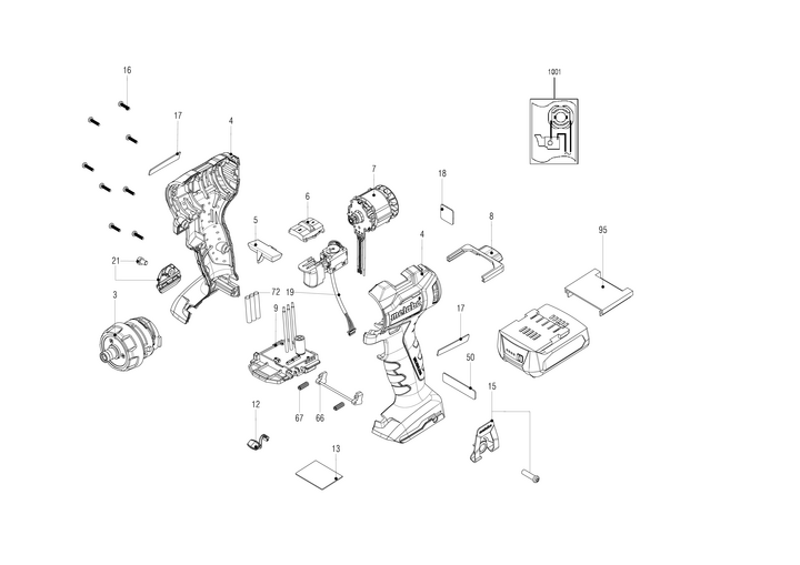 Vue éclatée METABO 01039000#01