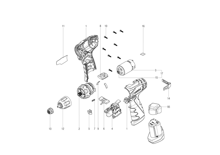 Vue éclatée METABO 18139001#01