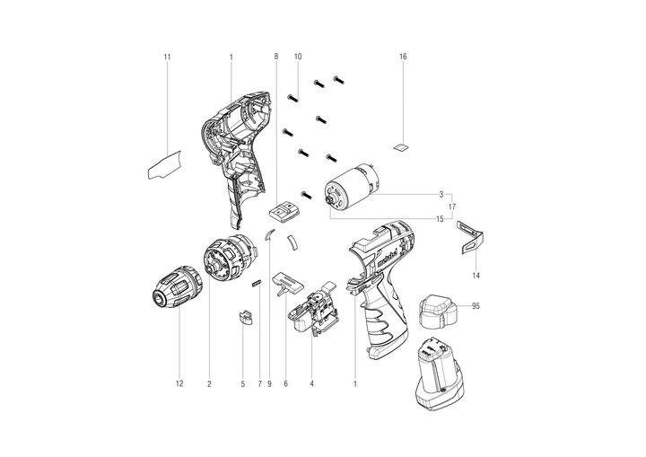 Vue éclatée METABO 18138311#01