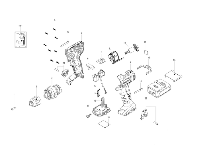 Vue éclatée METABO 01046000#01