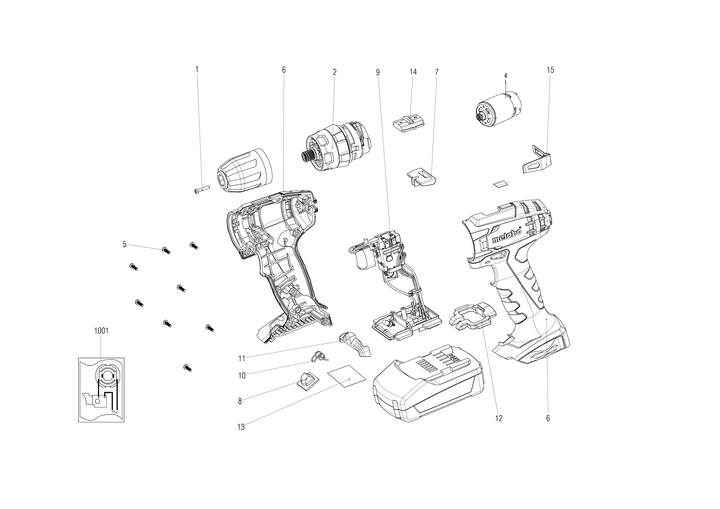 Vue éclatée METABO 02245000#01